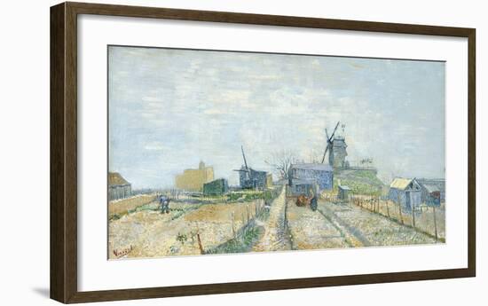 Montmartre: Windmills and Allotments, 1887-Vincent van Gogh-Framed Art Print