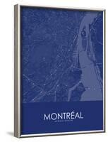 Montreal, Canada Blue Map-null-Framed Poster