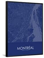 Montreal, Canada Blue Map-null-Framed Poster