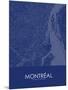 Montreal, Canada Blue Map-null-Mounted Poster
