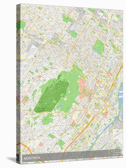 Montreal, Canada Map-null-Stretched Canvas