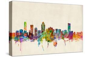 Montreal Canada Skyline-Michael Tompsett-Stretched Canvas