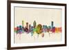 Montreal Canada Skyline-Michael Tompsett-Framed Art Print