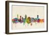 Montreal Canada Skyline-Michael Tompsett-Framed Art Print