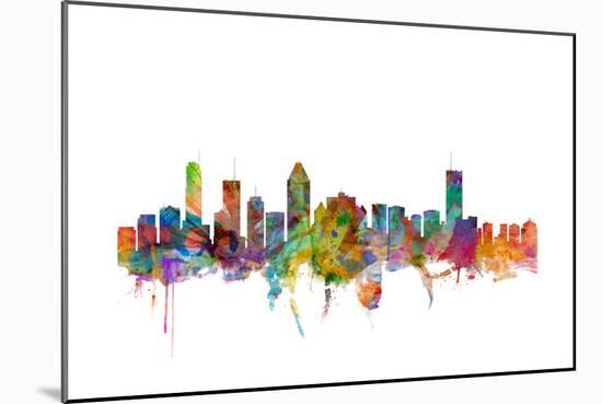 Montreal Canada Skyline-Michael Tompsett-Mounted Art Print