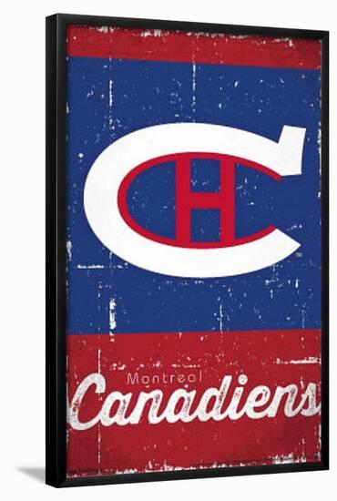 Montreal Canadiens Retro Logo-null-Framed Poster