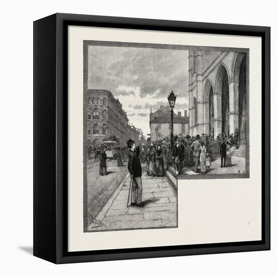 Montreal, Entrance to Notre Dame, Canada, Nineteenth Century-null-Framed Stretched Canvas