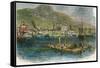 Montreal from the St Lawrence River, Quebec, Canada, C1880-null-Framed Stretched Canvas