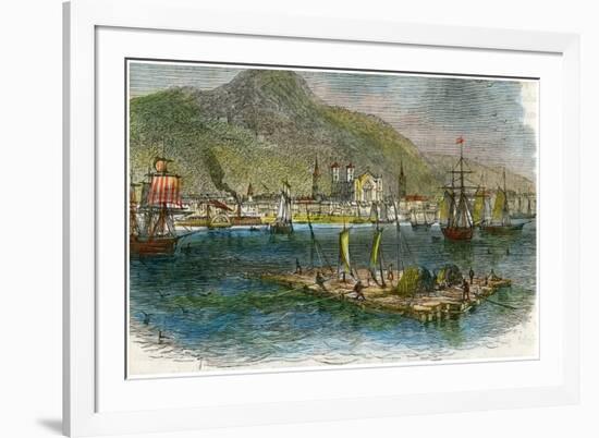 Montreal from the St Lawrence River, Quebec, Canada, C1880-null-Framed Giclee Print