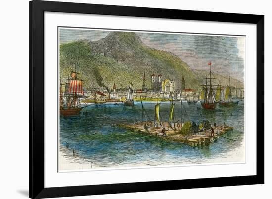 Montreal from the St Lawrence River, Quebec, Canada, C1880-null-Framed Giclee Print