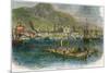 Montreal from the St Lawrence River, Quebec, Canada, C1880-null-Mounted Giclee Print