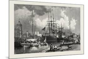 Montreal Harbour, Canada, Nineteenth Century-null-Mounted Giclee Print