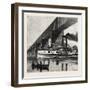 Montreal, Mail Steamer Passing under Victoria Bridge, Canada, Nineteenth Century-null-Framed Giclee Print