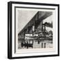 Montreal, Mail Steamer Passing under Victoria Bridge, Canada, Nineteenth Century-null-Framed Giclee Print