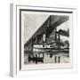 Montreal, Mail Steamer Passing under Victoria Bridge, Canada, Nineteenth Century-null-Framed Giclee Print