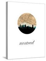 Montreal Map Skyline-Paperfinch 0-Stretched Canvas