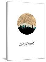 Montreal Map Skyline-Paperfinch 0-Stretched Canvas