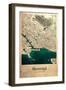 Montreal Map-Dionisis Gemos-Framed Giclee Print