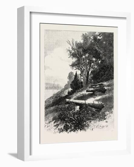 Montreal, Old Battery, St. Helen's Island, Canada, Nineteenth Century-null-Framed Giclee Print