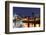 Montreal over River at Dusk with City Lights and Urban Buildings-Songquan Deng-Framed Photographic Print