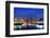 Montreal over River at Dusk with City Lights and Urban Buildings-Songquan Deng-Framed Photographic Print