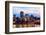 Montreal over River at Sunset with City Lights and Urban Buildings-Songquan Deng-Framed Photographic Print