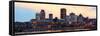 Montreal over River Panorama at Dusk with City Lights and Urban Buildings-Songquan Deng-Framed Stretched Canvas