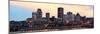 Montreal over River Panorama at Dusk with City Lights and Urban Buildings-Songquan Deng-Mounted Photographic Print