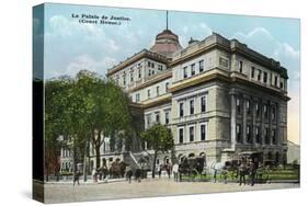 Montreal, Quebec - Court House Exterior-Lantern Press-Stretched Canvas