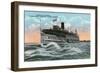 Montreal, Quebec - Rapids King Ship Shooting the Lachine Rapids-Lantern Press-Framed Art Print