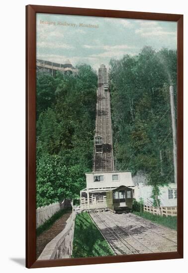 Montreal, Quebec - View of Mount Royal Rail Incline-Lantern Press-Framed Art Print