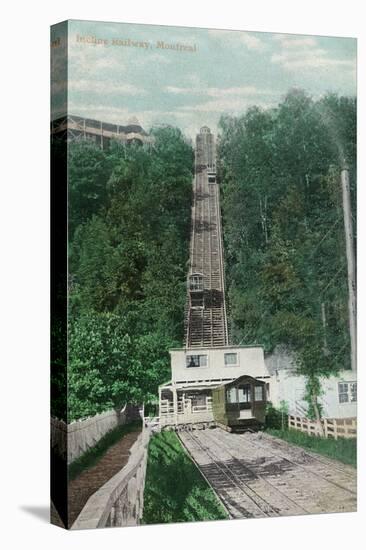Montreal, Quebec - View of Mount Royal Rail Incline-Lantern Press-Stretched Canvas