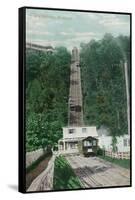 Montreal, Quebec - View of Mount Royal Rail Incline-Lantern Press-Framed Stretched Canvas