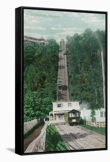 Montreal, Quebec - View of Mount Royal Rail Incline-Lantern Press-Framed Stretched Canvas