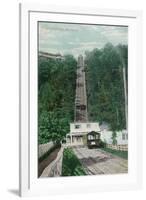 Montreal, Quebec - View of Mount Royal Rail Incline-Lantern Press-Framed Art Print