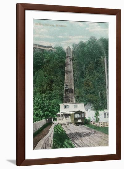 Montreal, Quebec - View of Mount Royal Rail Incline-Lantern Press-Framed Art Print