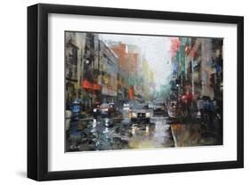 Montreal Rain-Mark Lague-Framed Art Print