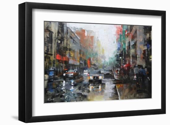 Montreal Rain-Mark Lague-Framed Art Print