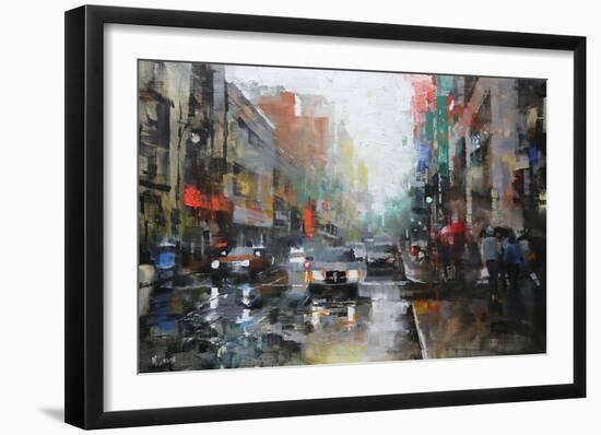 Montreal Rain-Mark Lague-Framed Art Print