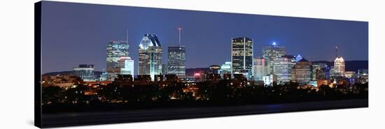 Montreal River Panorama atDusk-null-Stretched Canvas