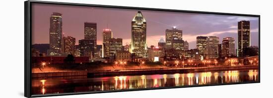 Montreal Skyline at Dusk, Quebec, Canada-Vlad Ghiea-Framed Art Print