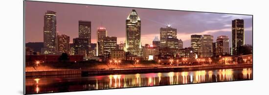 Montreal Skyline at Dusk, Quebec, Canada-Vlad Ghiea-Mounted Art Print