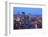 Montreal Skyline by Night. Dusk Cityscape Image of Montreal Downtown, Quebec, Canada.-Maridav-Framed Photographic Print