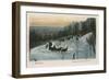 Montreal, Sleighing C20-null-Framed Art Print