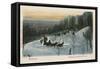 Montreal, Sleighing C20-null-Framed Stretched Canvas