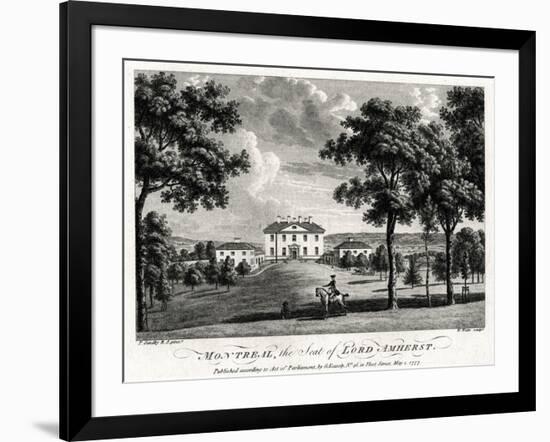 Montreal, the Seat of Lord Amherst, 1777-William Watts-Framed Giclee Print