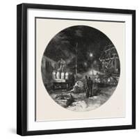 Montreal, Transferring Freight by Electric Light, Canada, Nineteenth Century-null-Framed Giclee Print