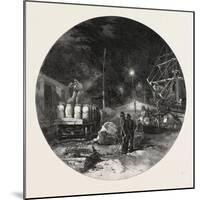 Montreal, Transferring Freight by Electric Light, Canada, Nineteenth Century-null-Mounted Giclee Print