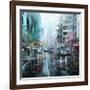 Montreal Turquoise Rain-Mark Lague-Framed Art Print