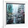 Montreal Turquoise Rain-Mark Lague-Framed Art Print